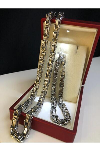 vogutima jewelery&silver by timuçin mavili Erkek Çelil Set - 6mm Kral Beyaz R...