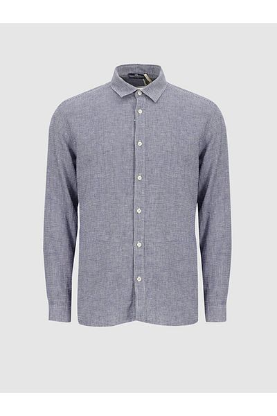 Ltb Textured Blue Shirt