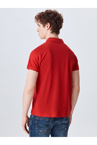 Ltb Πόλο μπλουζάκι με γιακά με φερμουάρ κόκκινο