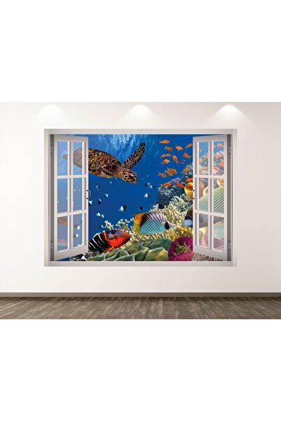 KanvasSepeti Дика природа Чудові тварини Повний HD друк 3D Вікно Сучасна накл...