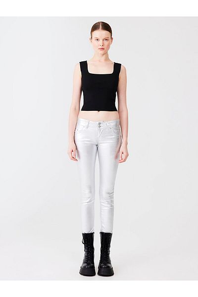 Ltb Pantaloni albi strălucitori