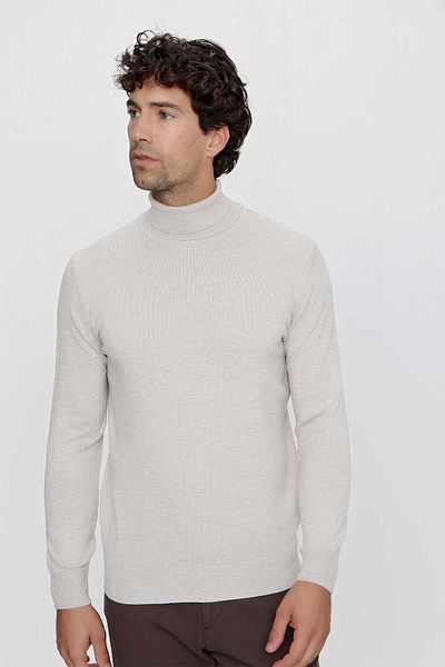 Morven Πλεκτό πουλόβερ Basic Dynamic Fit Relaxed Cut με ζιβάγκο