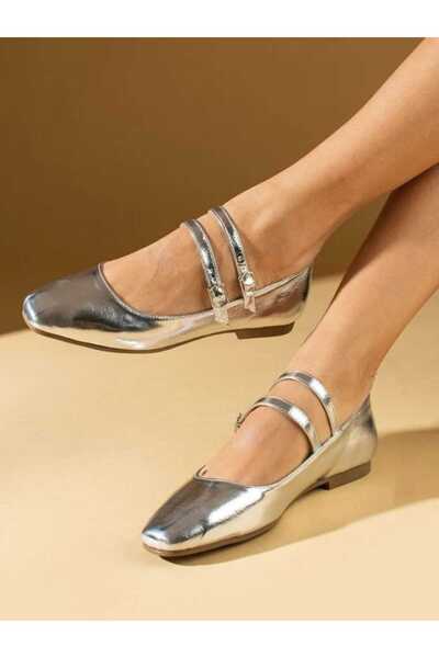 DAD WOLF Mery Ceyn Modern Şık Güncel Trend Küt Burun Confort Babet