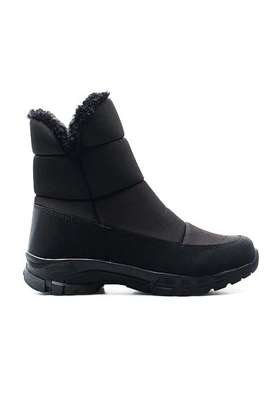 Zerenyus Γυναικείες μπότες χιονιού Winters Thermal Wool Velcro Μαύρες