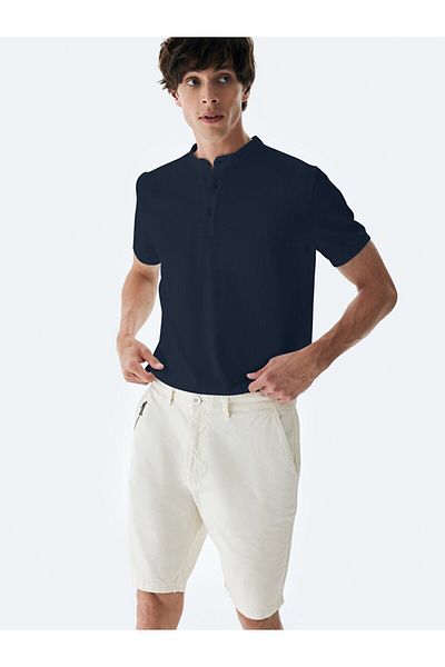 Ltb Μπλουζάκι Judge Collar Navy Blue