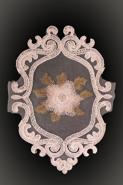 DUAYEN Fransız dantel aplik bahçe desen  1 adet