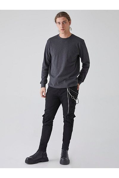 Ltb Crew Neck Anthracite Sweatshirt