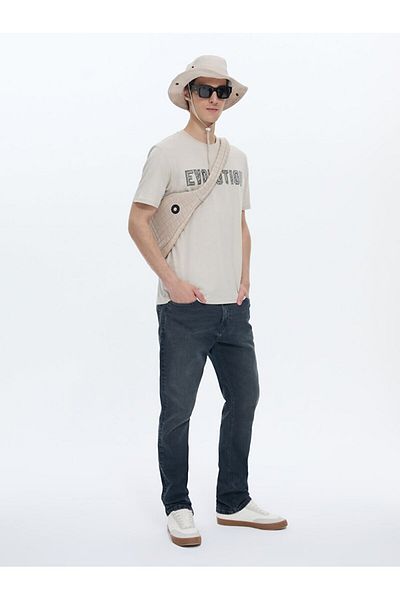 Ltb Gray T-shirt with slogan