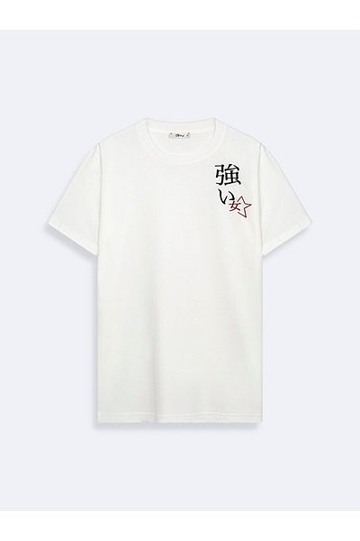 Ltb Printed Cream T-Shirt