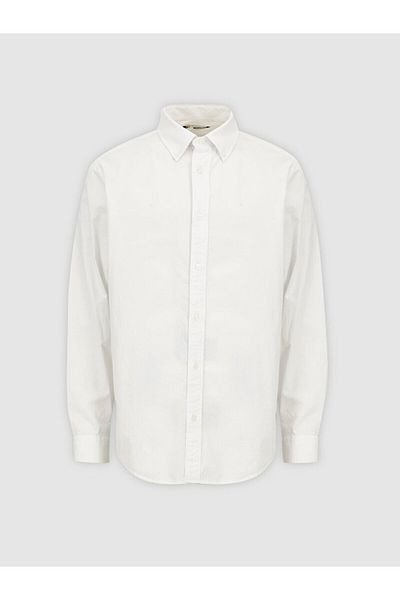 Ltb White Textured Shirt