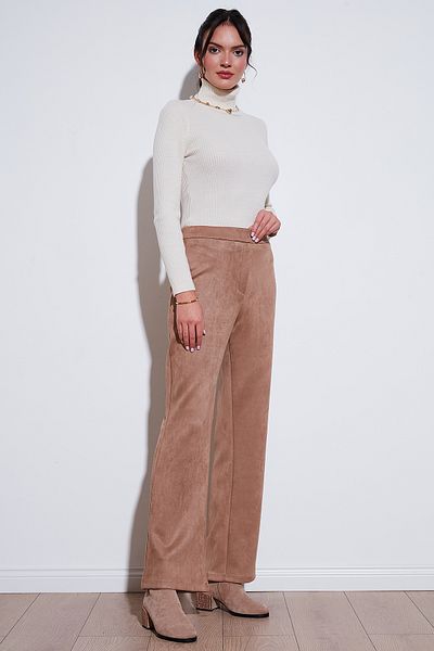 Lela Scuba Suede Ψηλόμεσο Φαρδύ Παντελόνι ΠΑΝΤΕΛΟΝΙ 5865974
