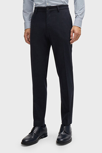 BOSS Yünlü Streç Flanel Slim Fit Normal Bel Pantolon Erkek PANTOLON 50530644 405