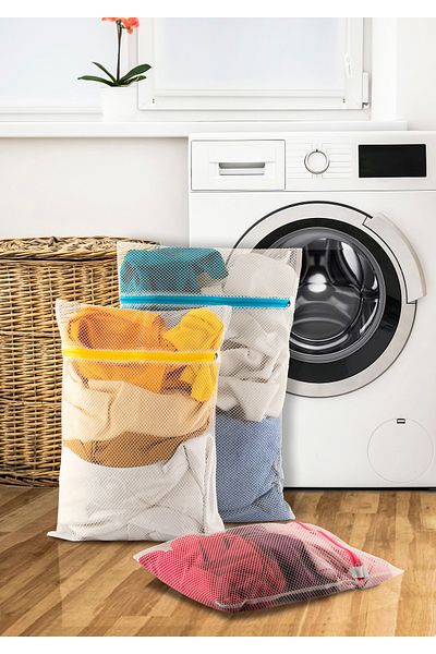 İNKOHA 3 Laundry Nets with Colorful Zippers