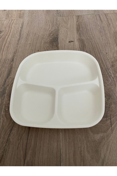 HOLLYHOME 3 bölmeli Kahvaltı Tabağı Plastik Piknik Kamp Çerez Yemek Servis Tabak Tablot, Tabldot 1 Adet