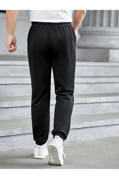 Boi Πολύχρωμο Lion Sweatpants Jogger - Μαύρο εμπριμέ ψηλόμεσο λαστιχένιο πόδι
