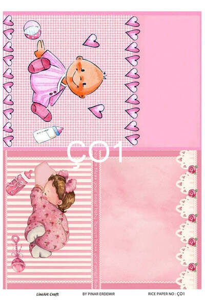 LİNEART Brass Decorated Children's Room Paper - 29X42Cm, No:Ço1