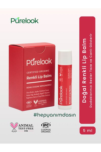 purelook Colored Lip Balm 5ml (Organic)Lipbalm Stick