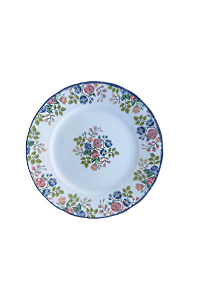 porselenden Rosalinda 6-Piece Premium Porcelain Cake Plate Set - Special Design, Pink Floral