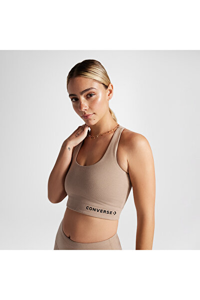 Converse Wordmark Kadın Kahverengi Bra Top