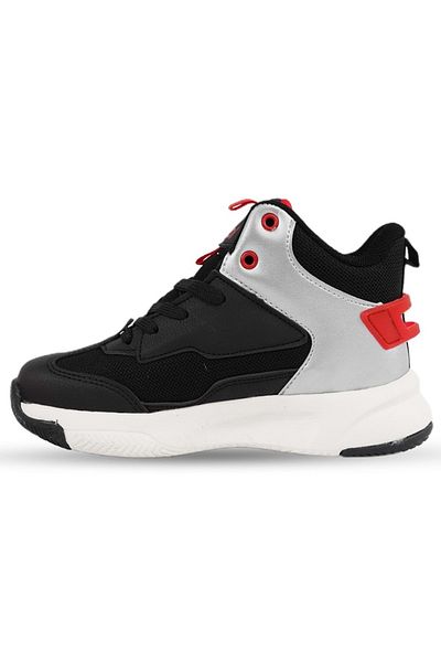 Kocamanlar Ayakkabı London Cool Unisex Black Orthopedic Children's Basketball Shoes