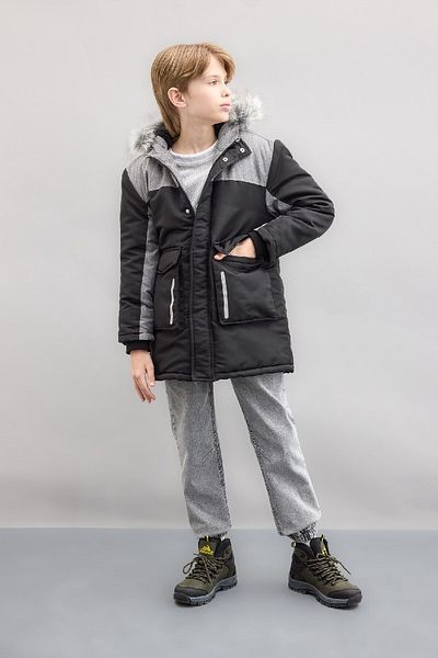 DeFacto Jungen-Parka mit Plüschfutter und Kapuze – abnehmbarer Kragen C8990A824CW