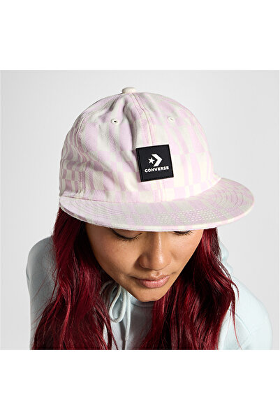 Converse Star Chevron Unisex Kare Desenli Pembe Şapka