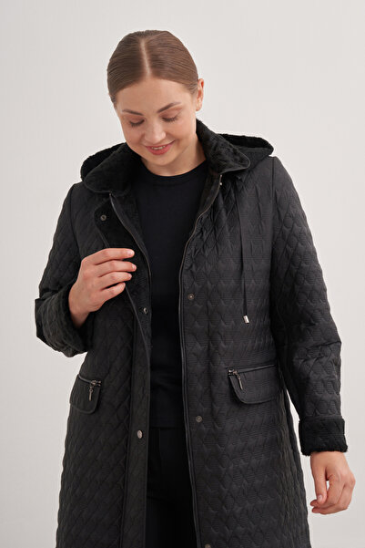 Aker 5316112 Kapitone Uzun Şişme Mont