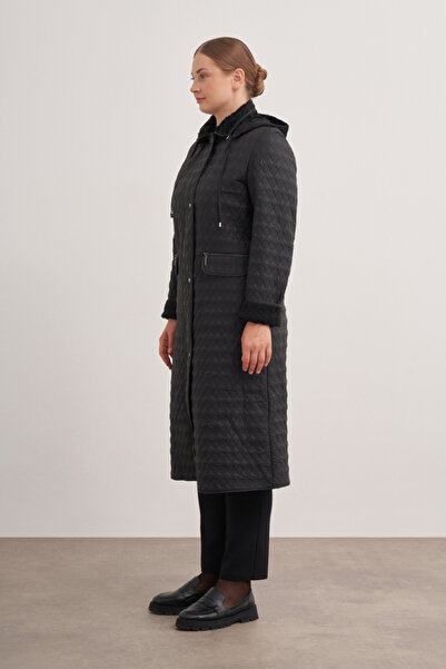 Aker 5316112 Kapitone Uzun Şişme Mont