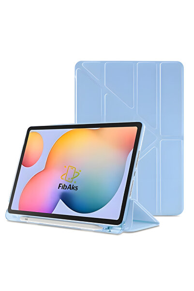 Fibaks Samsung Galaxy Tab S9 Fe Plus 12.4" Inch Kılıf Kalem Bölmeli Katlanır Standlı Kapak