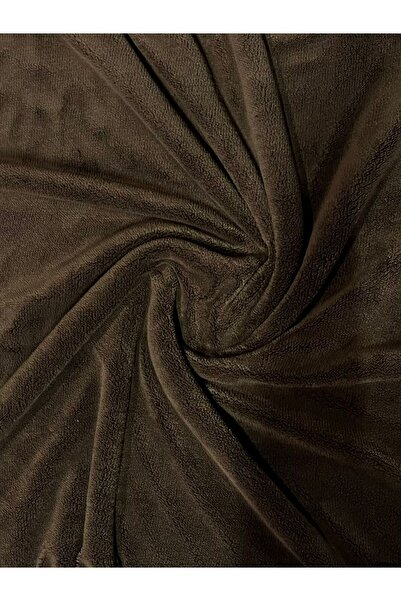 Aslan Online قماش ويلسوفت ذو وجهين باللون البني المر - عرض 180 سم