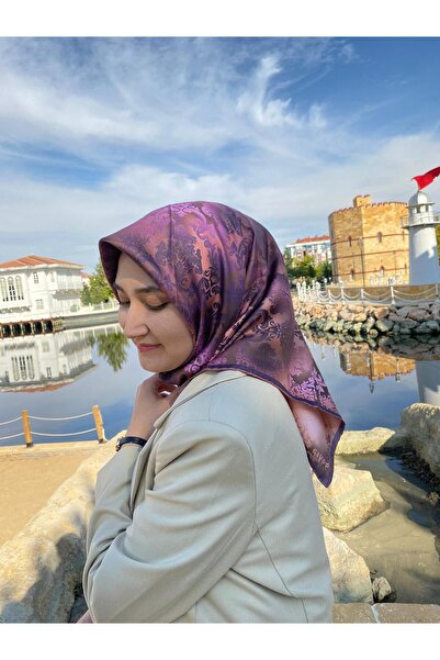 Seyra Eșarfă din mătase Tivil cu model vintage Dusty Rose 3635-04