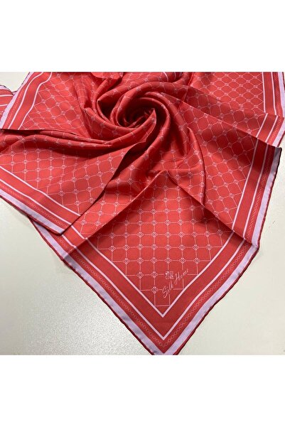 Silk Home Μεταξωτό μαντήλι Tivil με μοτίβο μονόγραμμα λουλουδιών ρόδι 11393-98