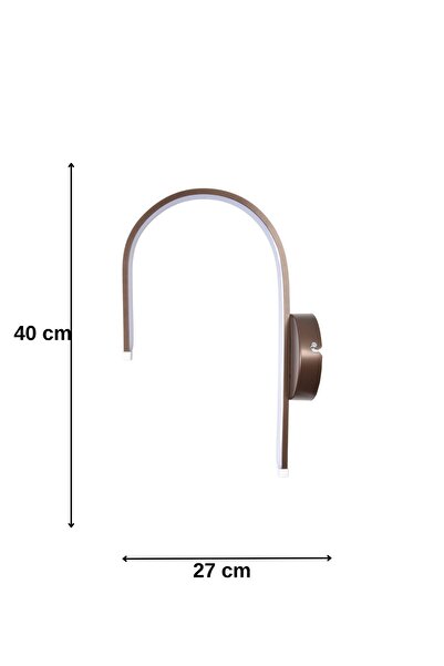 Modavize Venüs Modern Tasarım Kahverengi Renk Gün Işığı Ledli Banyo - Mutfak - Salon Ledli Duvar Aplik