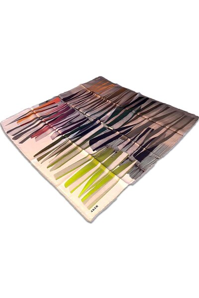 Aker Πράσινο γεωμετρικό σχέδιο Tivil μεταξωτό μαντήλι 8838713 - 932