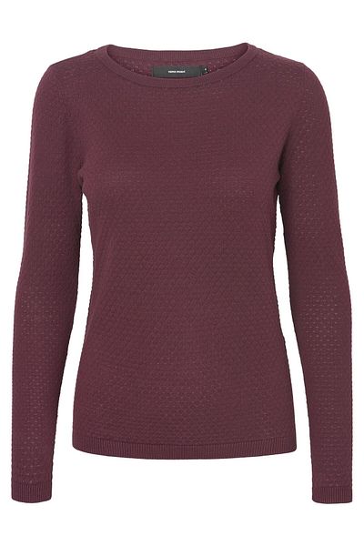 Vero Moda Strickpullover VMCARE STRUCTURE LS O-NECK BLOU GA NOOS
