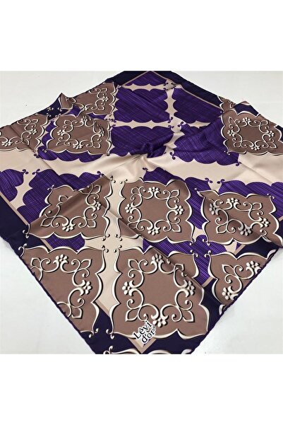 Levidor Μωβ Vintage Μοτίβο Μεταξωτό Φουλάρι 20834