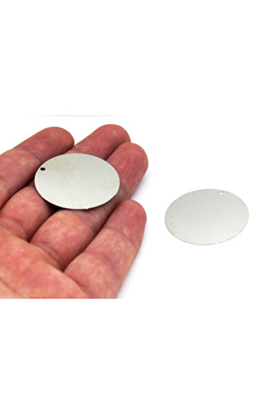 yfhobi 5 Adet - 25 Mm Yuvarlak Pul, Takı Malzemesi, Metal Pul, Nikel Kaplama,...