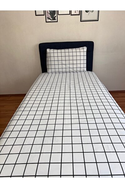 Touch White Single Double Covered Elastic Sheet Set