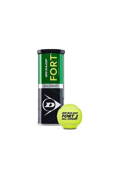 DUNLOP Tennis Balls - Durable All Court Balls For Training & Matches, Pack Of 3