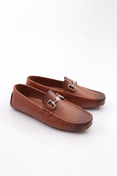 DGN Ανδρικά παπούτσια Comfort με μεταλλικά αξεσουάρ Tan Floater 21213642