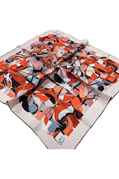 Levidor Eșarfă din mătase Tivil cu model portocaliu pudrat 3586