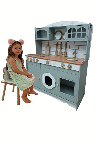 Hedef Ahşap Yemek Eğlencesi Renkli ve Eğitici Oyuncak Mutfak Seti