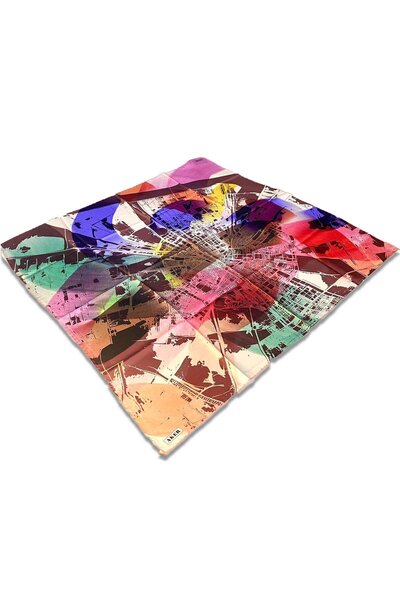 Aker Μεταξωτό μαντήλι Tivil με μικτό σχέδιο Dusty Rose 8841713 - 961