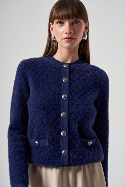 Lale Butik Nuss Knitwear Short Cardigan - Button Detailed, Saks 7001