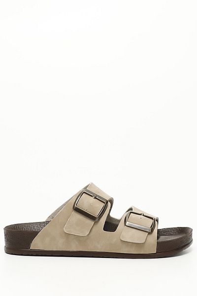 GÖNDERİ(R) Papuci de zi cu zi pentru femei BEIGE cu cataramă 34048