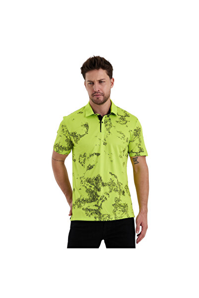 Adams Ανδρικό κοντομάνικο μπλουζάκι με αθλητικό γιακά πόλο με σχέδιο σκιάς