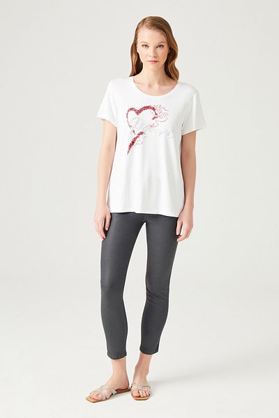 Naramaxx Sequin Embroidered T-shirt