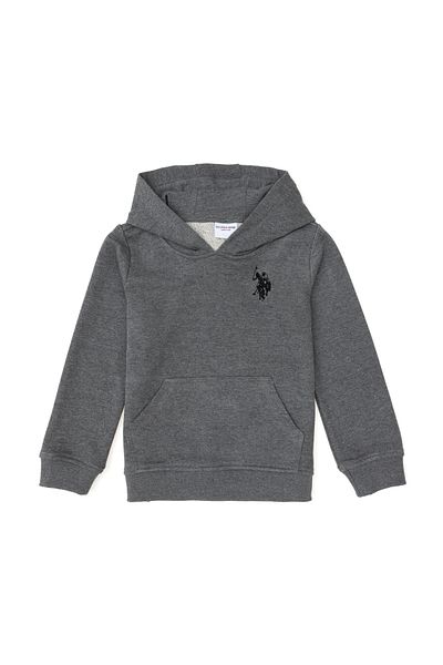 U.S. Polo Assn. Boy's Anthracite Melange Basic Sweatshirt 50293609 -Vr081