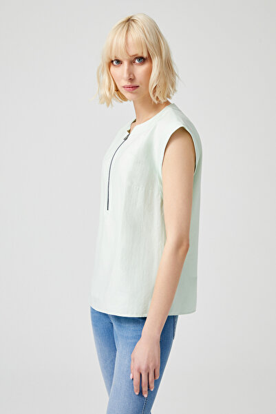 Naramaxx Fermuarlı Poplin Bluz