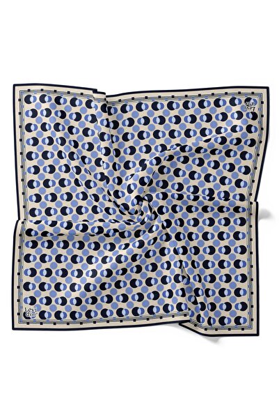 Levidor Μεταξωτό Φουλάρι Tivil 4094 - 15 Μπλε Μικτό Σχέδιο